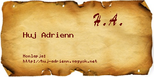 Huj Adrienn névjegykártya